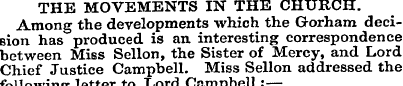 THE MO V EMENTS IN THE CHURCH. Among the...