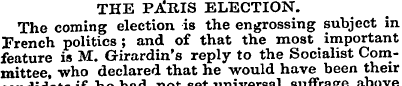 THE PARIS ELECTION. The coming election ...