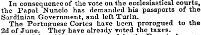 In consequence of the vote on the eccles...