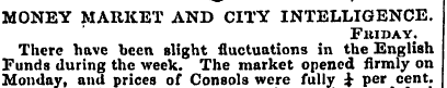 MONEY MARKET AND CITY INTELLIGENCE. FlUD...
