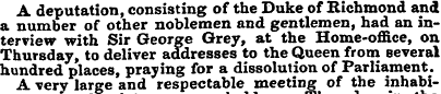 A deputation, consisting of the Duke of ...