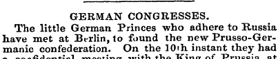 GERMAN CONGRESSES. The little German Pri...