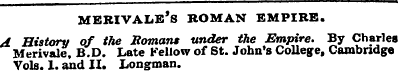 MERIVALE'S ROMAN EMPIRE. A History of th...