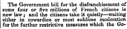 The Government bill for the disfranchise...