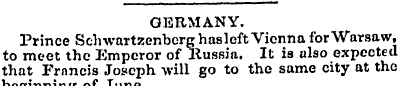 GERMANY. Prince Schwartzenberg haslcft V...