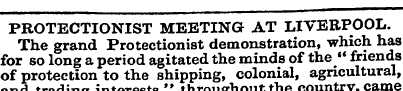 PROTECTIONIST MEETING AT LIVERPOOL. The ...