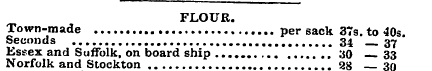 . _ FLOUR. Town-made per sack 37s. to <J...