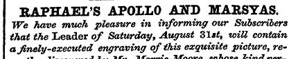 RAPHAEL'S APOLLO ANT) MARSYAS. We have m...