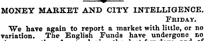 MONEY MARKET AND CITY INTELLIGENCE. Fltl...