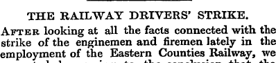 THE RAILWAY DRIVERS' STRIKE. After looki...