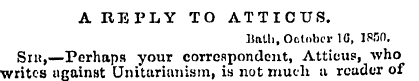 A REPLY TO ATTICUS. Math, October 1G, lf...