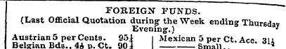 I FOREIGN FUNDS. (Last Official Quotatio...
