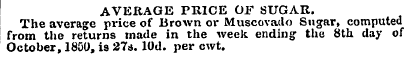 AVERAGE PRICE OF SUGAR. The average pric...