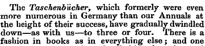 The Taschenbiicher, which formerly were ...