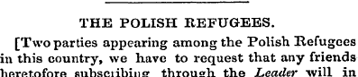THE POLISH REFUGEES. [Two parties appear...
