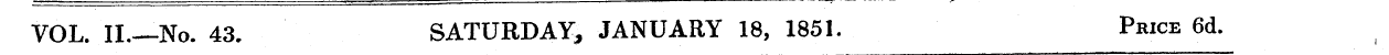 VOL. II.—No. 43. SATURDAY, JANUARY 18, 1...