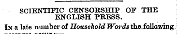 SCIENTIFIC CENSORSHIP OF THE ENGLISH PRE...