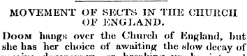 MOVEMENT OF SECTS IN THE CHURCH OF ENGLA...