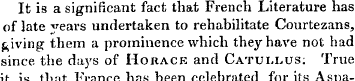 It is a significant fact that French Lit...