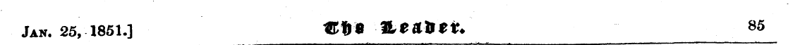 Jan. 25, 1851.] *1l * ¦ ¦»**»**? 85