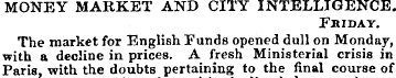 MONEY MARKET AND CITY INTELLIGENCE. Fhid...