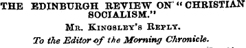 THE EDINBURGH REVIEW ON " CHRISTIAN SOCI...