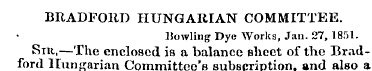 BRADFORD HUNGARIAN COMMITTEE. Bowling- D...