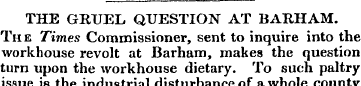 THE GRTJEL QUESTION AT BARHAM. The Times...