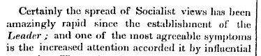 Certainly the spread of Socialist views ...