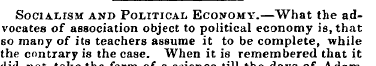 Socialism and Political Economy.—"What t...