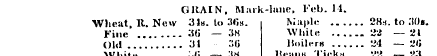 GRAIN. Mark-lane, Feb. 11. Wheat R. New ...
