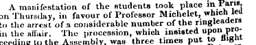 A manifestation of the students took pla...