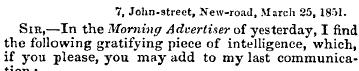 7, John-street, New-road, March 25, 1851...
