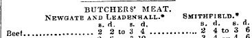 BUTCHERS' MEAT. Newgate and Leadenhall.*...