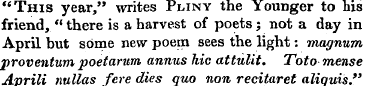 "This year," writes Pliny the Younger to...
