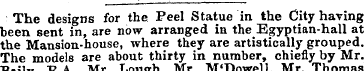 The designs for the Peel Statue in the C...
