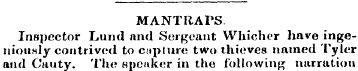 MANTRAPS Inspector Lund and Sergeant Whi...