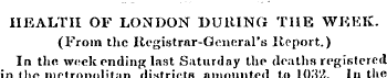 HEALTH OF LONDON DURING THE WEEK. (From ...