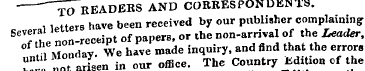 - "^r e aders correspondents. ™l letters...