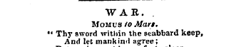 WAR. Momus /o Mart. *• Thy sword within ...