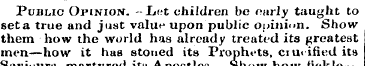 Public Opinion. - Let children be oarly ...