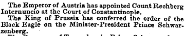 The Emperor of Austria has appointed Cou...