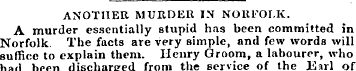 ANOTHER MURDER IX NORFOLK. A murder esse...