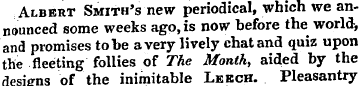 Albert Smith's new periodical, which we ...