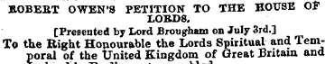 ROBERT OWEN'S PETITION TO THE HOT/SE OF ...