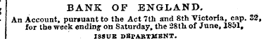 t BANK OF ENGLAND. ¦ An Account, puriuan...