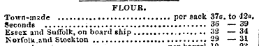 FLOUR. Town-made per sack 37s. to 42s. S...