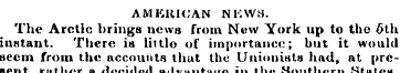 AMERICAN NKW8. The Arctic brings news fr...