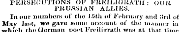 PERSECUTIONS OF FREILIORAT1I . - OUR PRU...