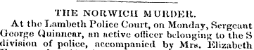 THE NORWICH MURDER. ^ At the Lambeth Pol...